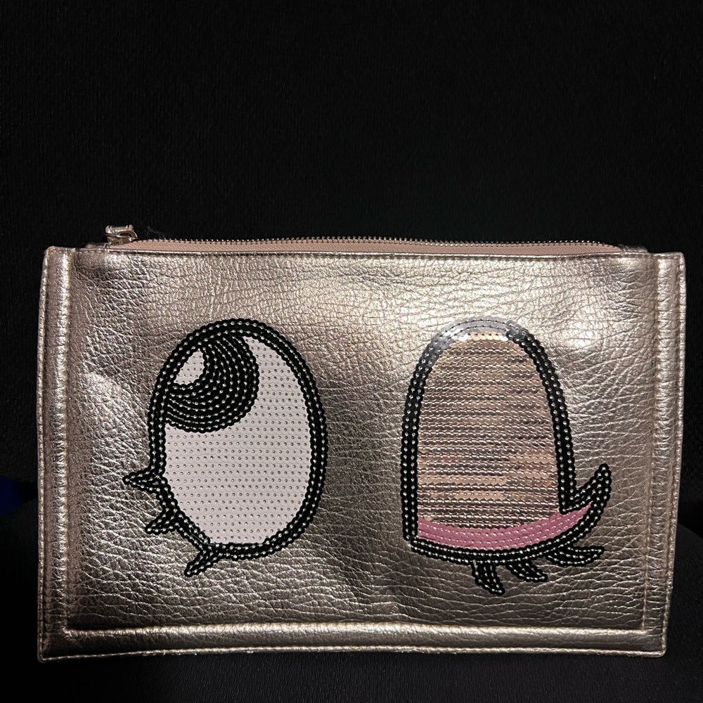 Street Level Silver Clutch with Eye Design - Picture 2 of 4